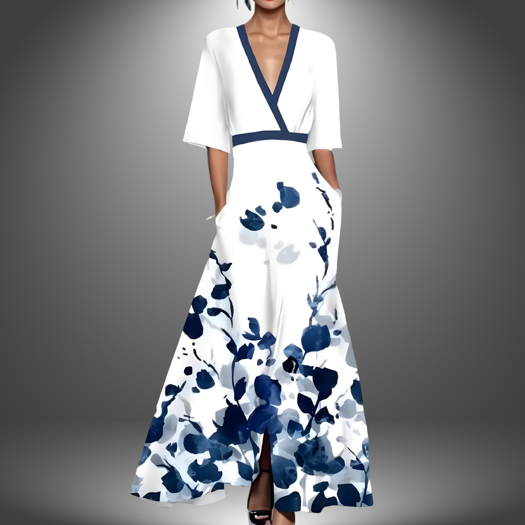 Cecily | Elegant Floral Maxi Dress