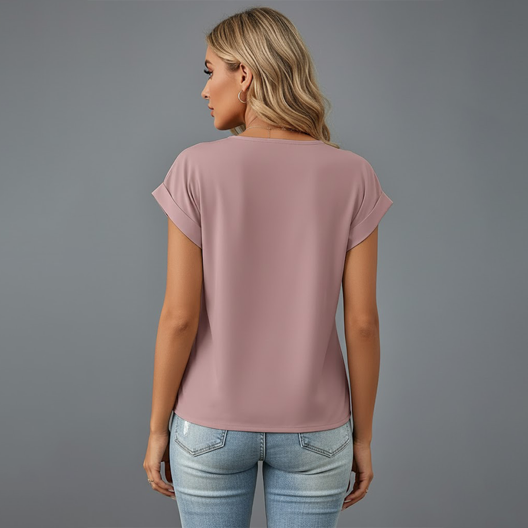Lumara | Women’s V-Neck Twist Front Top