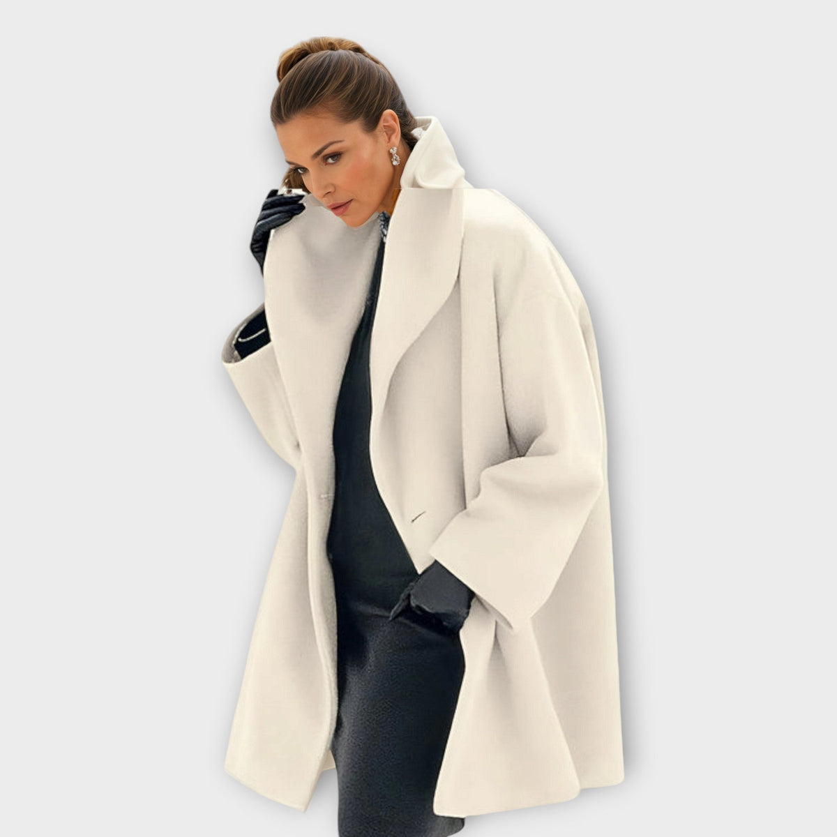 Maria | Oversized Wide Collar Wrap Winter Coat