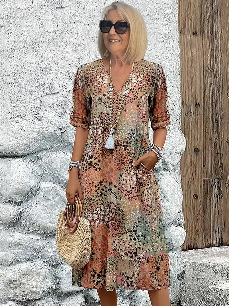 Rosie | Colourful Floral Midi Dress