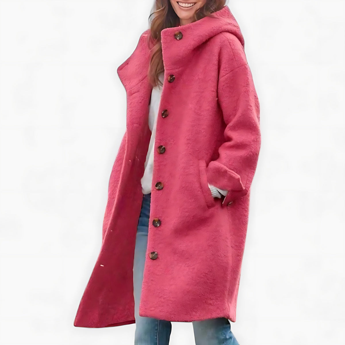 Lucy | Teddy Fleece Hooded Longline Winter Coat