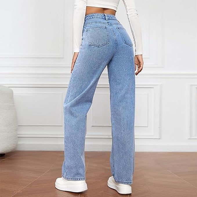 Audrey | Women's High Waist Wide Leg Jeans
