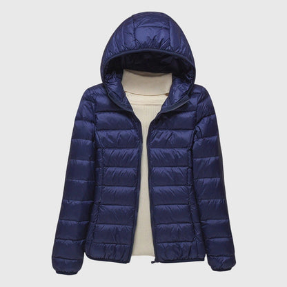 Lena | Ultra Light Quilted Hooded Packable Puffer Jacket