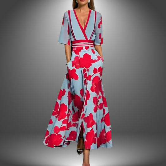 Cecily | Elegant Floral Maxi Dress