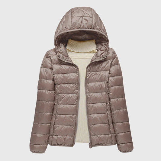 Lena | Ultra Light Quilted Hooded Packable Puffer Jacket