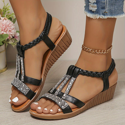 Diana | Wedge Sandals Shimmer, shine, and step into something special