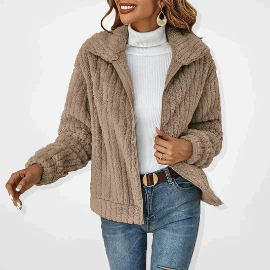 Isadora | Cosy Sherpa Fleece Zip Up Winter Jacket