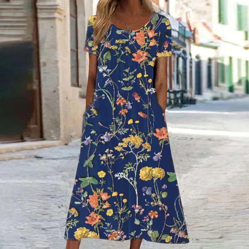 Imogen | Elegant Floral Midi Dress