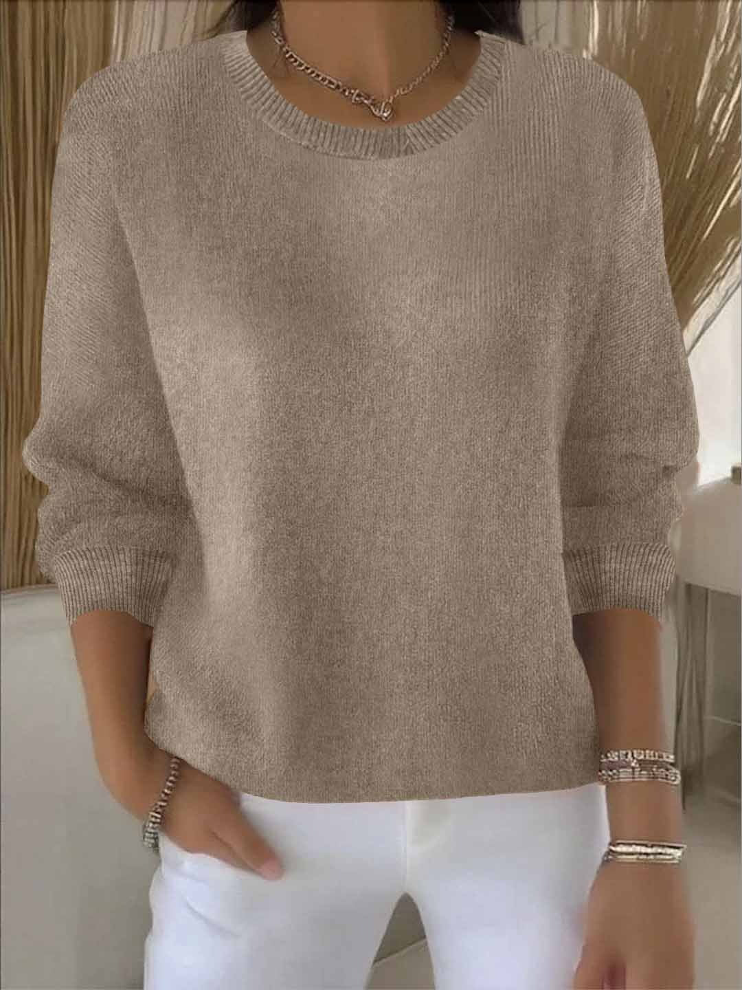 Laurie | Cosy Crew Neck Knitted Long Sleeve Jumper