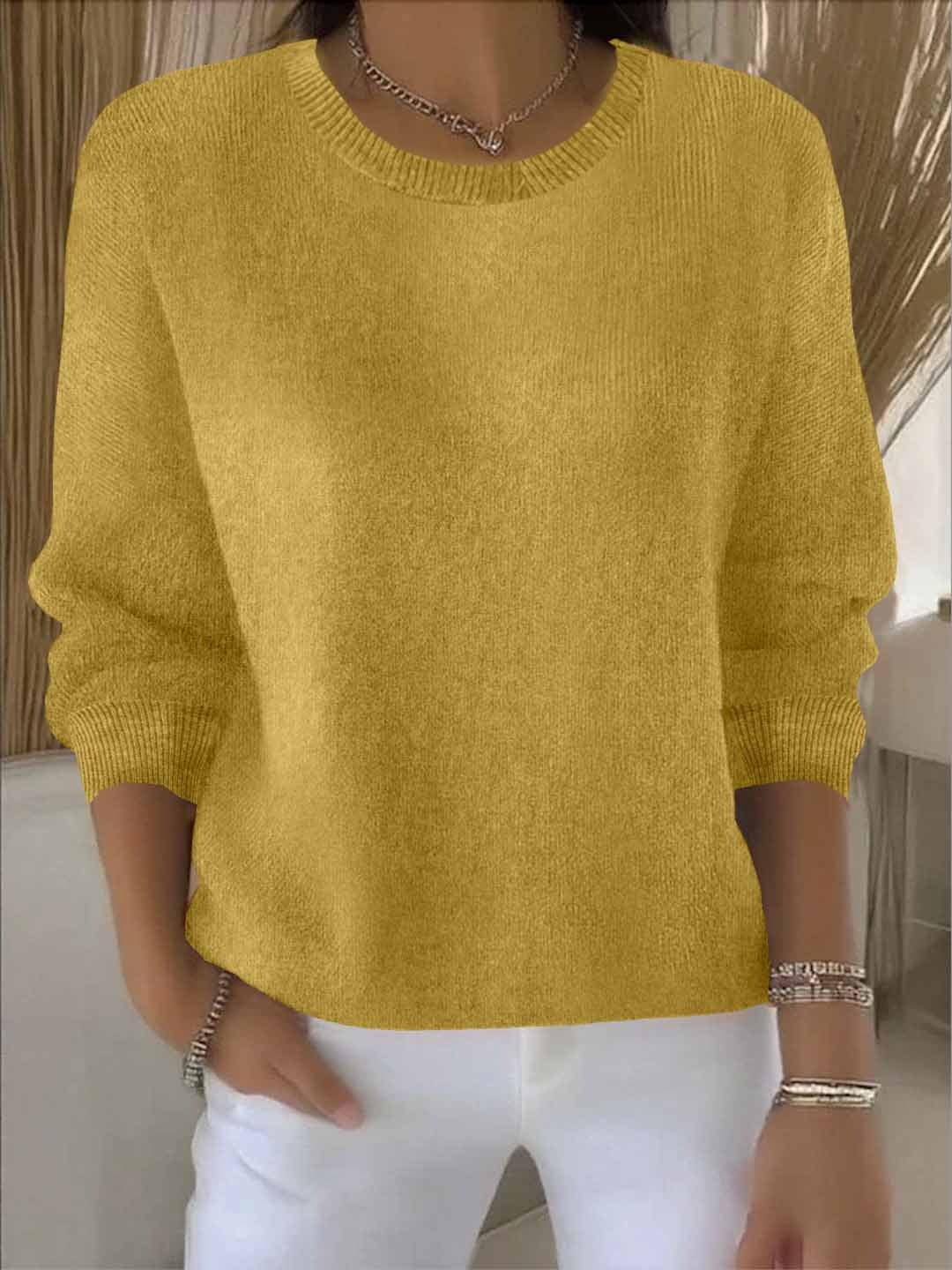 Laurie | Cosy Crew Neck Knitted Long Sleeve Jumper