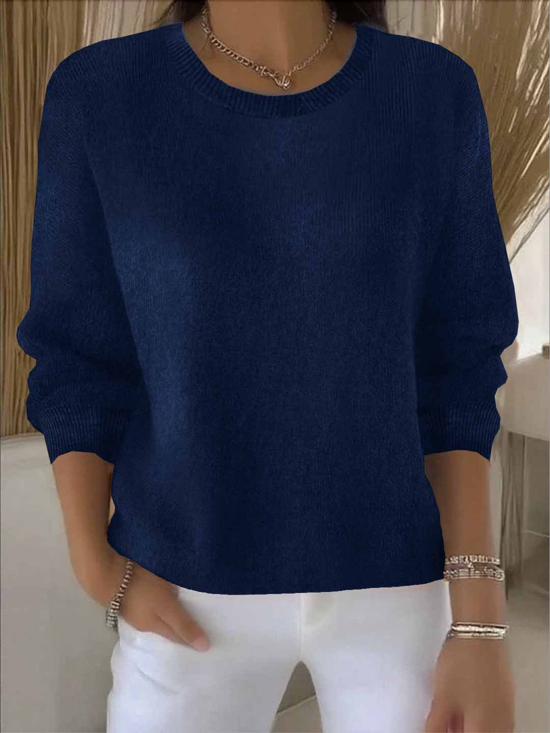Laurie | Cosy Crew Neck Knitted Long Sleeve Jumper