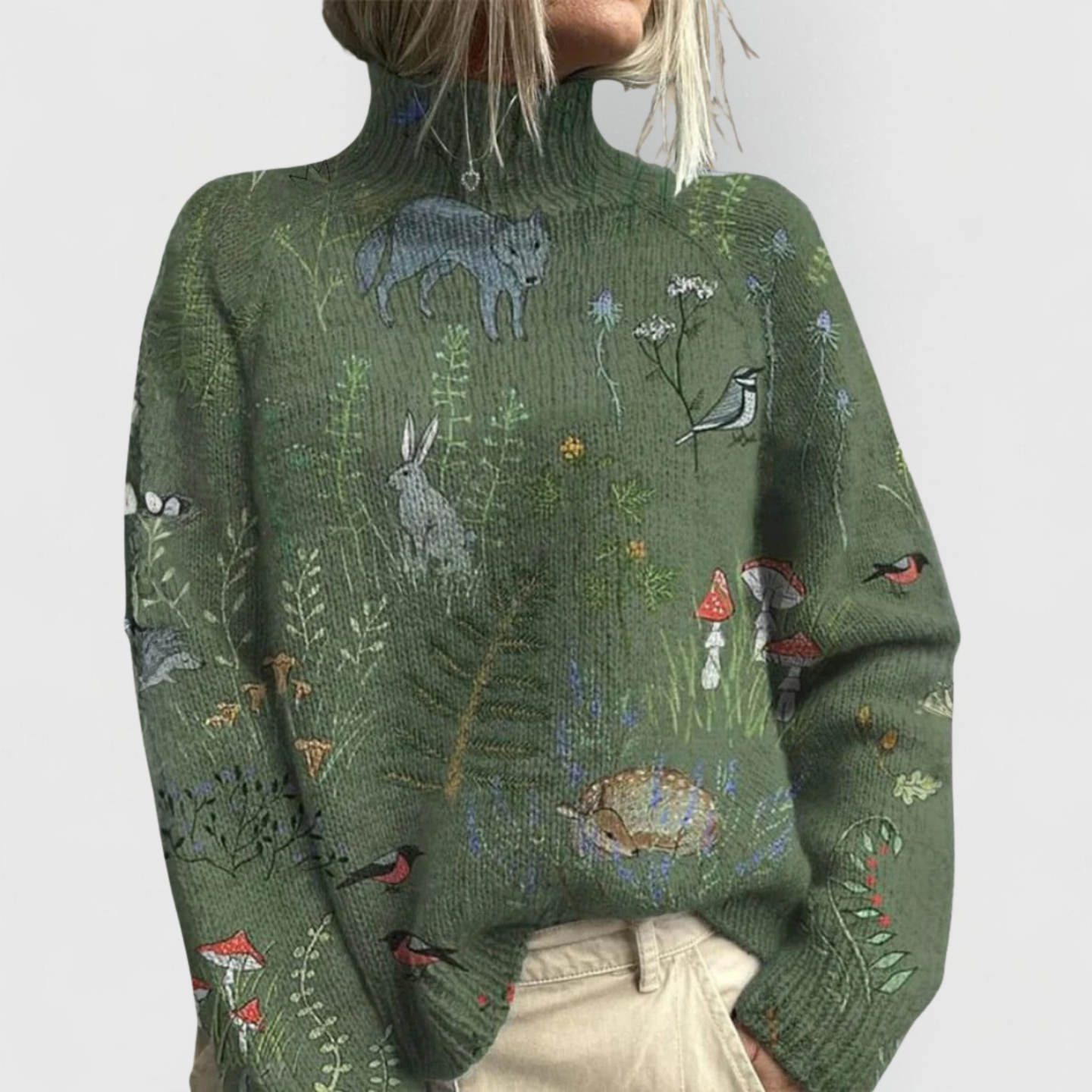 Rosalind | Cosy Knitted Turtleneck Roll Neck Winter Jumper