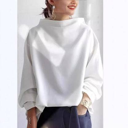 Martha | High Neck Batwing Oversized Long Sleeve Top