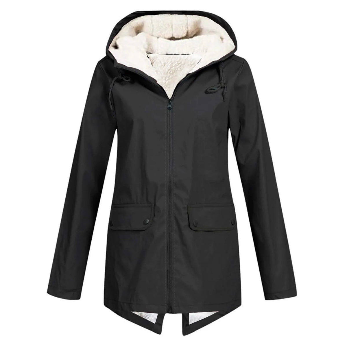 Esme | Waterproof Sherpa Lined Hooded Rain Coat