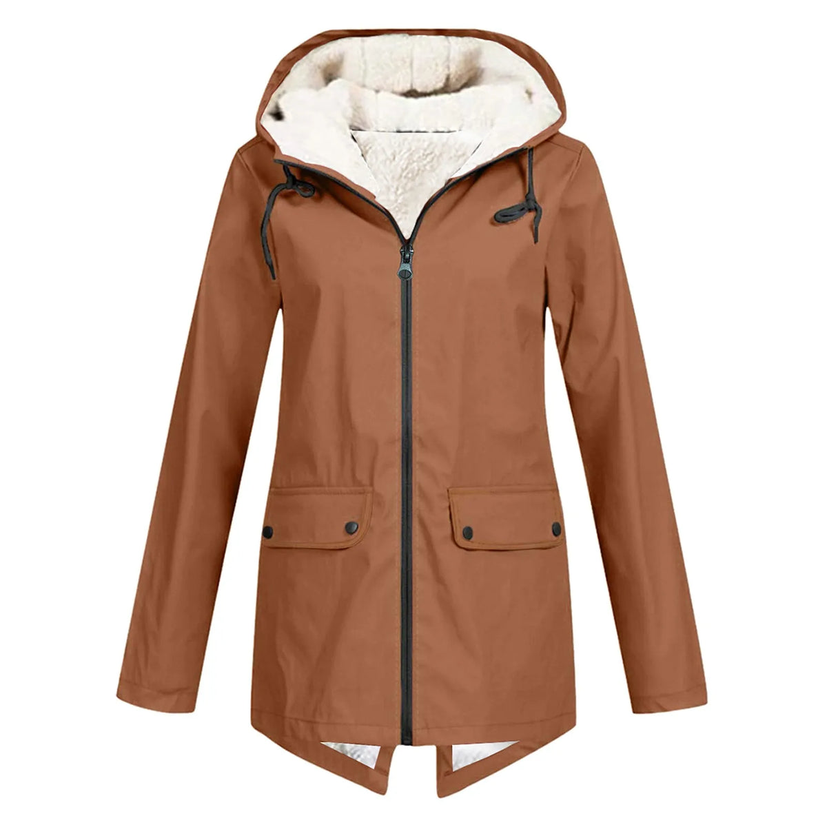 Esme | Waterproof Sherpa Lined Hooded Rain Coat