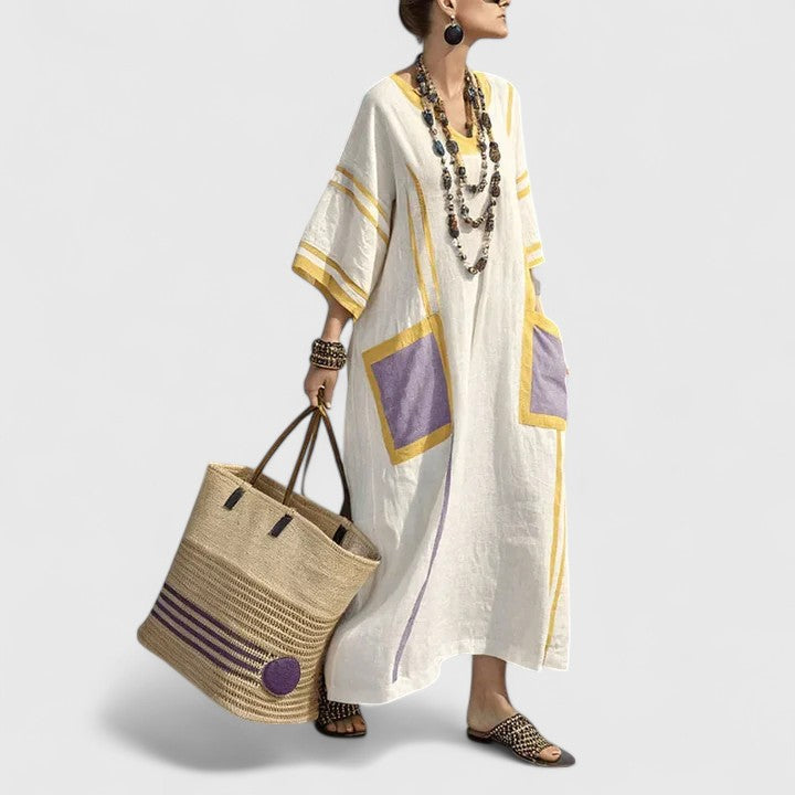 Elizabeth | Women's Loose Fit Pocket Maxi Dress