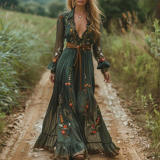 Harriet | Boho Floral Maxi Dress