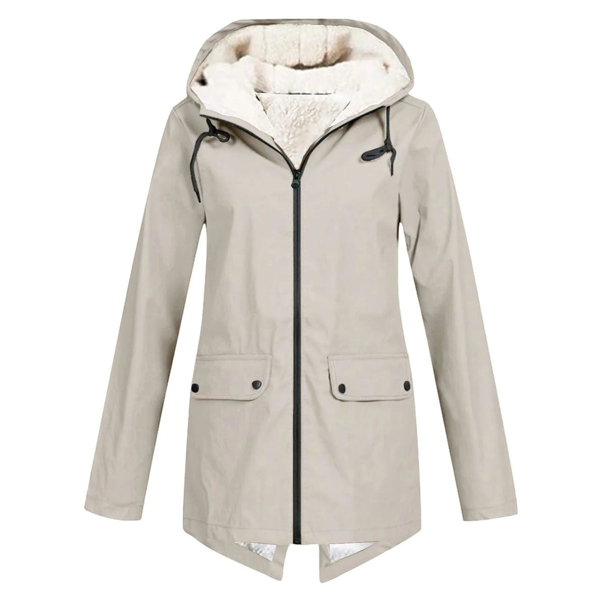Esme | Waterproof Sherpa Lined Hooded Rain Coat