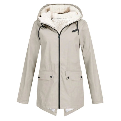 Esme | Waterproof Sherpa Lined Hooded Rain Coat