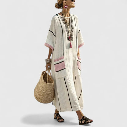 Elizabeth | Women's Loose Fit Pocket Maxi Dress