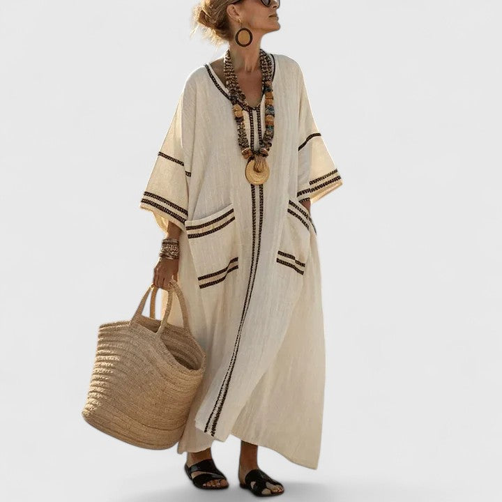 Elizabeth | Women's Loose Fit Pocket Maxi Dress