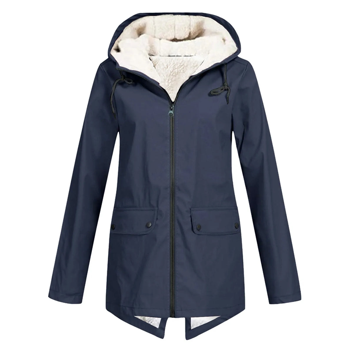 Esme | Waterproof Sherpa Lined Hooded Rain Coat