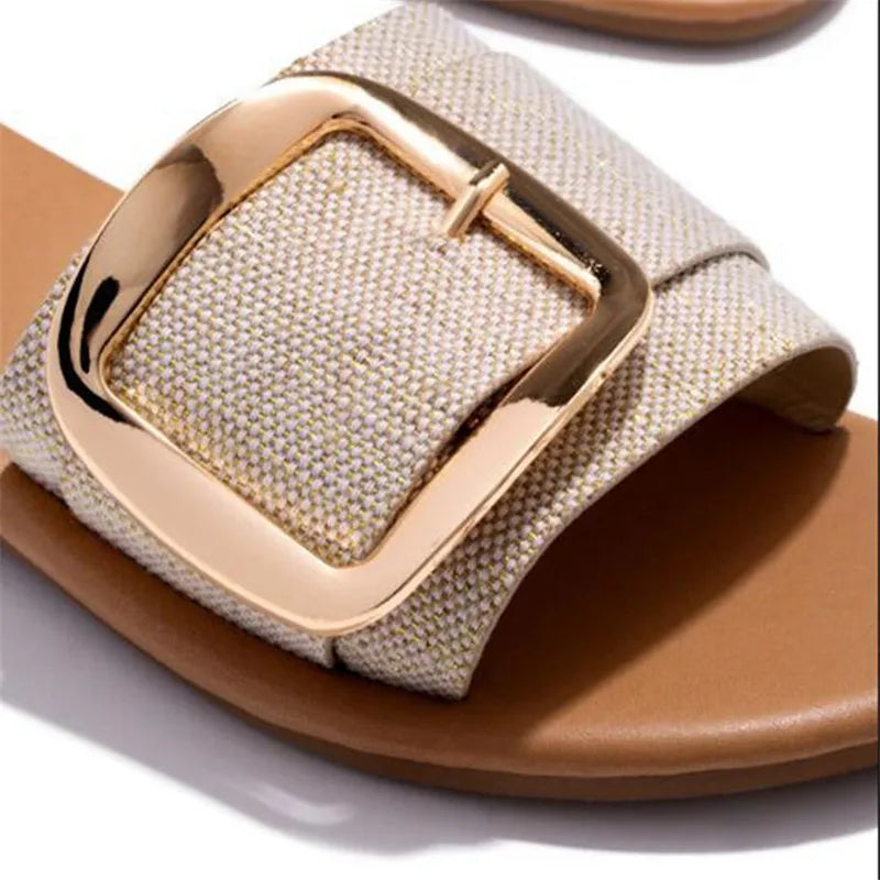 Soleil | Luxe Buckle Slides