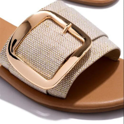 Soleil | Luxe Buckle Slides