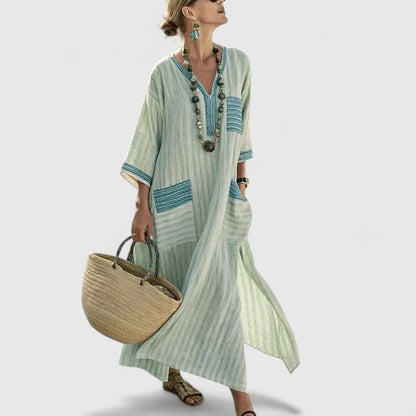 Elizabeth | Women's Loose Fit Pocket Maxi Dress