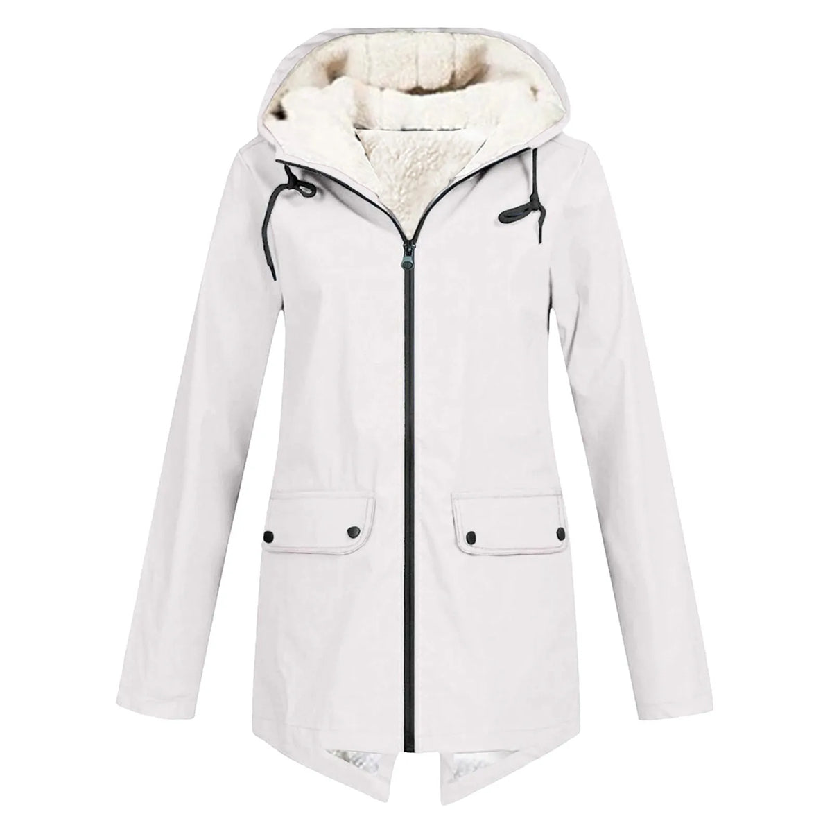 Esme | Waterproof Sherpa Lined Hooded Rain Coat