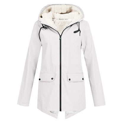 Esme | Waterproof Sherpa Lined Hooded Rain Coat
