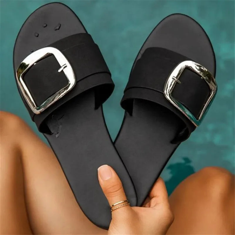 Soleil | Luxe Buckle Slides