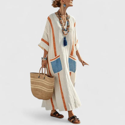 Elizabeth | Women's Loose Fit Pocket Maxi Dress
