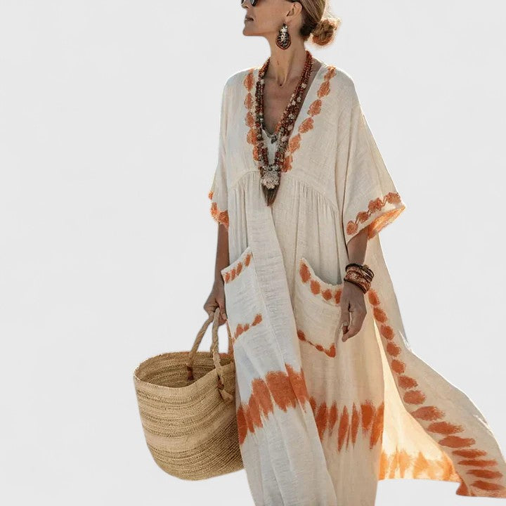 Elizabeth | Women's Loose Fit Pocket Maxi Dress