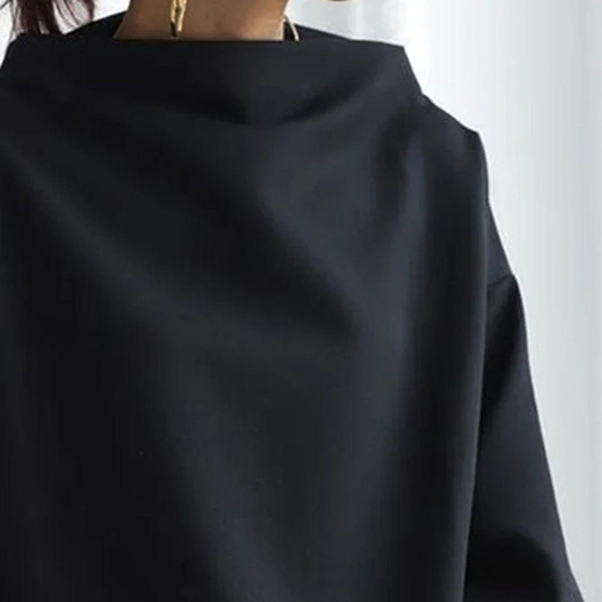 Martha | High Neck Batwing Oversized Long Sleeve Top