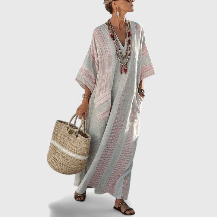 Elizabeth | Women's Loose Fit Pocket Maxi Dress