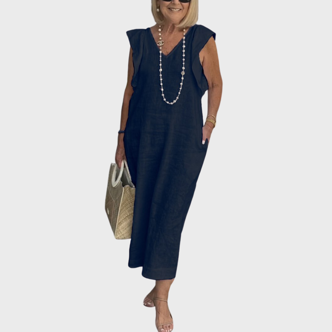Emma | Women's Sleeveless Pocket Maxi Casual Dress
