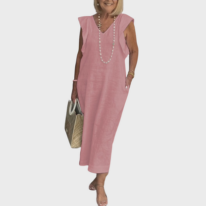 Emma | Women's Sleeveless Pocket Maxi Casual Dress
