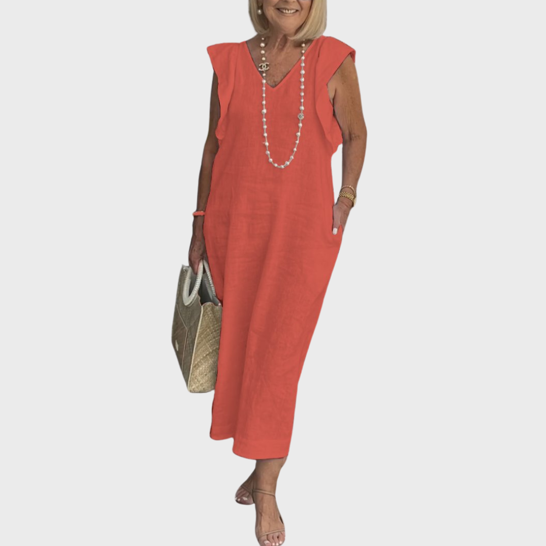 Emma | Women's Sleeveless Pocket Maxi Casual Dress