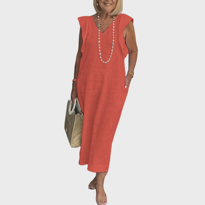 Emma | Women's Sleeveless Pocket Maxi Casual Dress