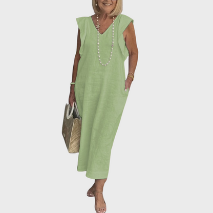 Emma | Women's Sleeveless Pocket Maxi Casual Dress