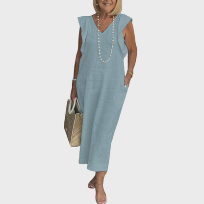 Emma | Women's Sleeveless Pocket Maxi Casual Dress