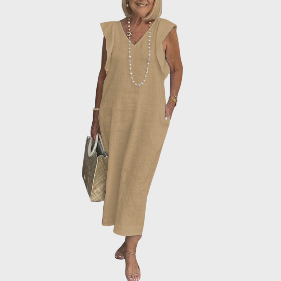 Emma | Women's Sleeveless Pocket Maxi Casual Dress