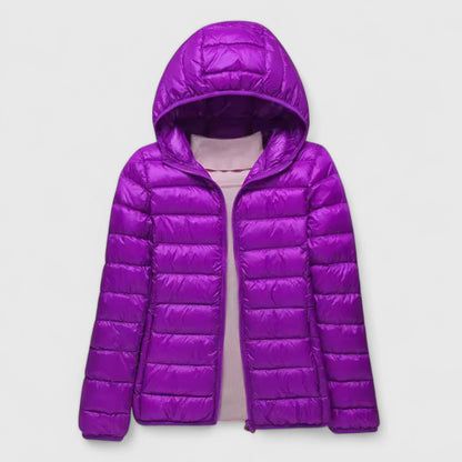 Lena | Ultra Light Quilted Hooded Packable Puffer Jacket