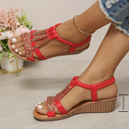 Diana | Wedge Sandals Shimmer, shine, and step into something special