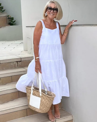 Eva | Women's Sleeveless Tiered Maxi Casual Dress