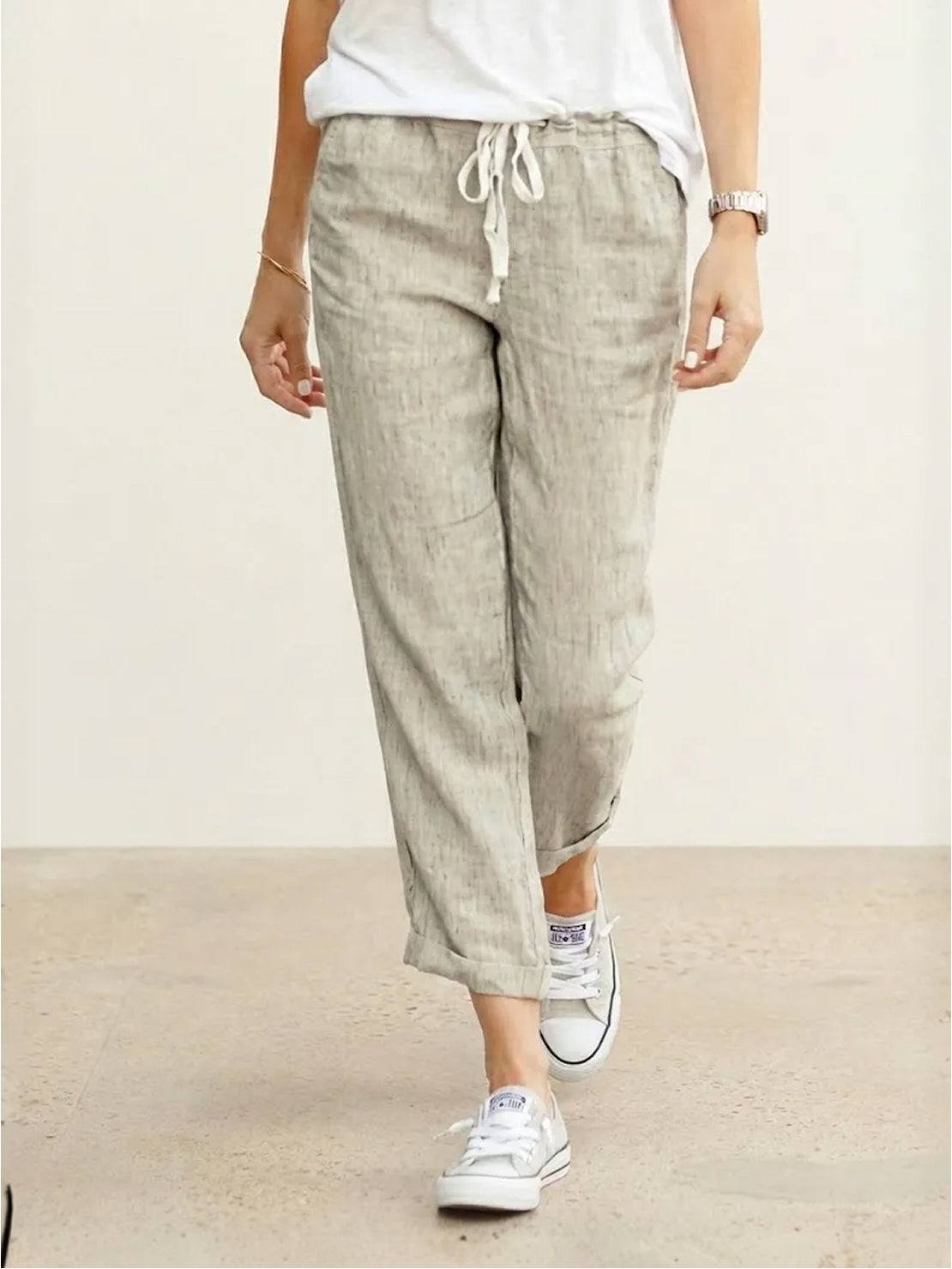 Emily | Women's Drawstring Waist Casual Slim Fit Pants