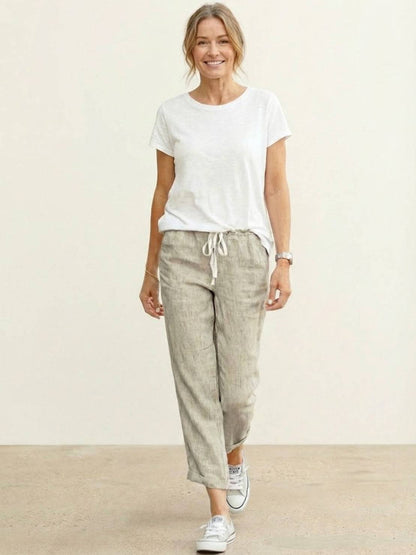 Emily | Women's Drawstring Waist Casual Slim Fit Pants