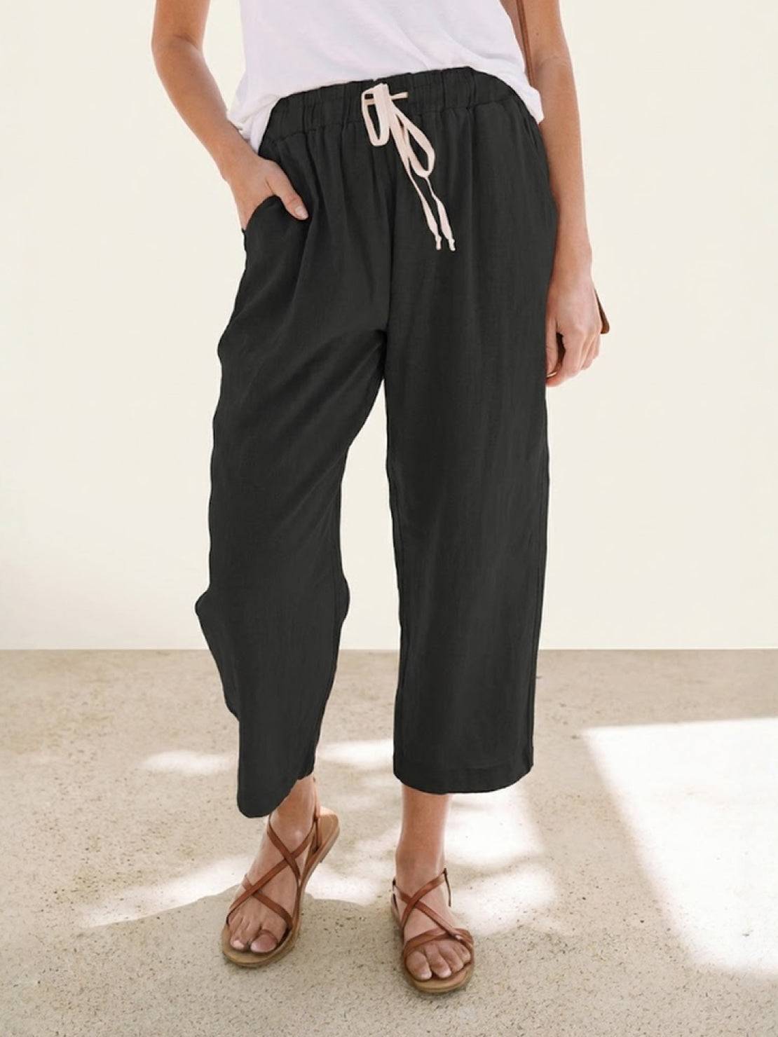 Emily | Women's Drawstring Waist Casual Slim Fit Pants