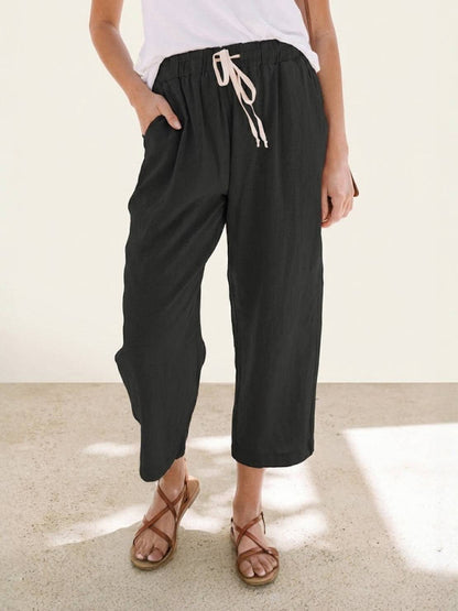 Emily | Women's Drawstring Waist Casual Slim Fit Pants